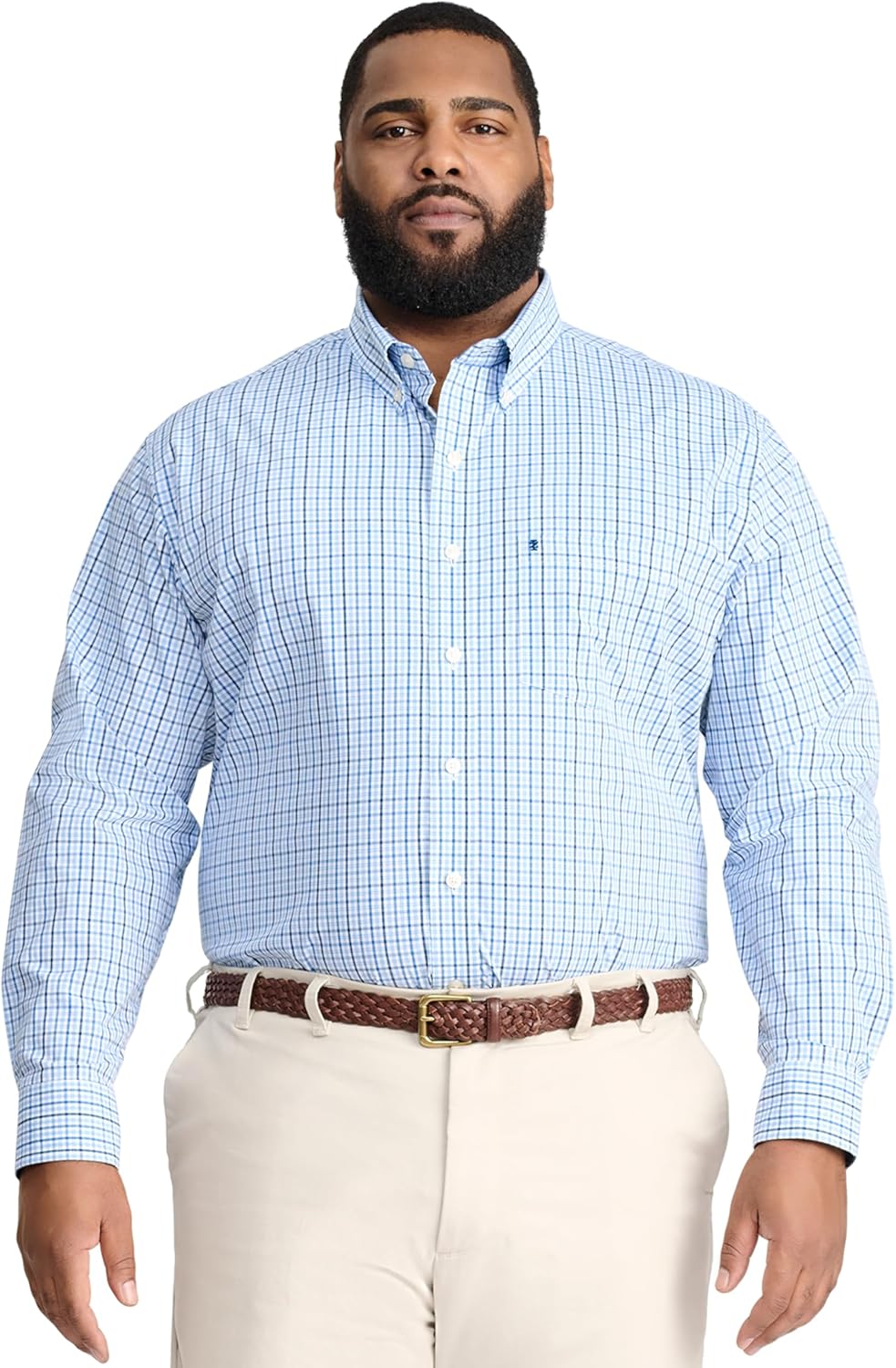 IZOD Men's Big and Tall Performance Comfort Long Sleeve Shirt