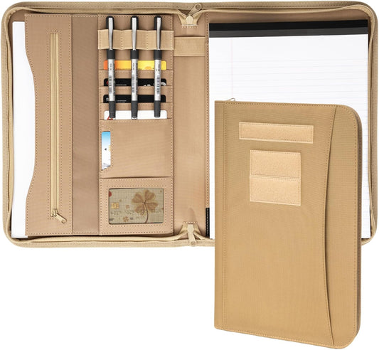 Military Zippered Padfolio and Tactical Notebook Cover for A4