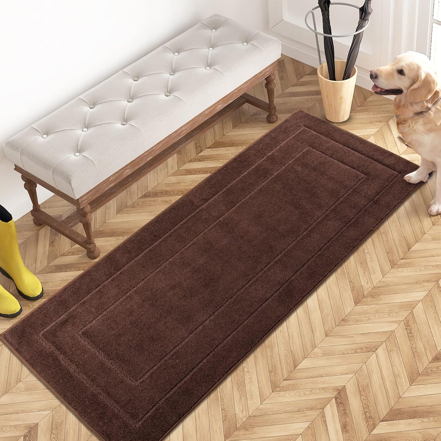 Dirt Trapping Door Mat 24in x 59in Non-Slip for Pets