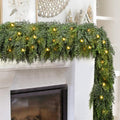 9FT Thick Pre-lit Cedar Garland with 240 Branches - Ultra Full Holiday
