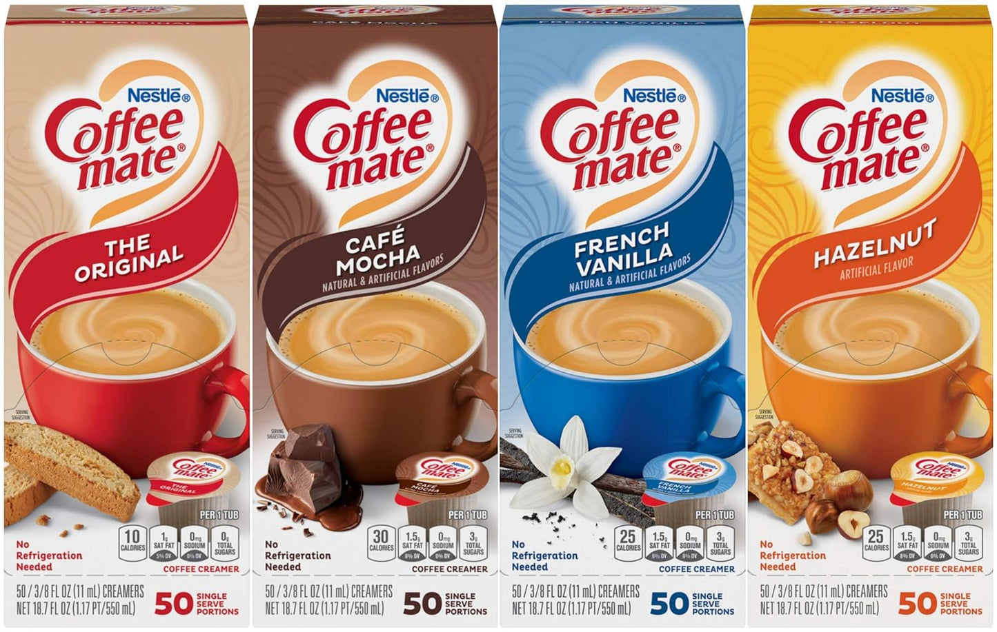 Coffee Mate Liquid Coffee Creamers Variety Pack 200 Count