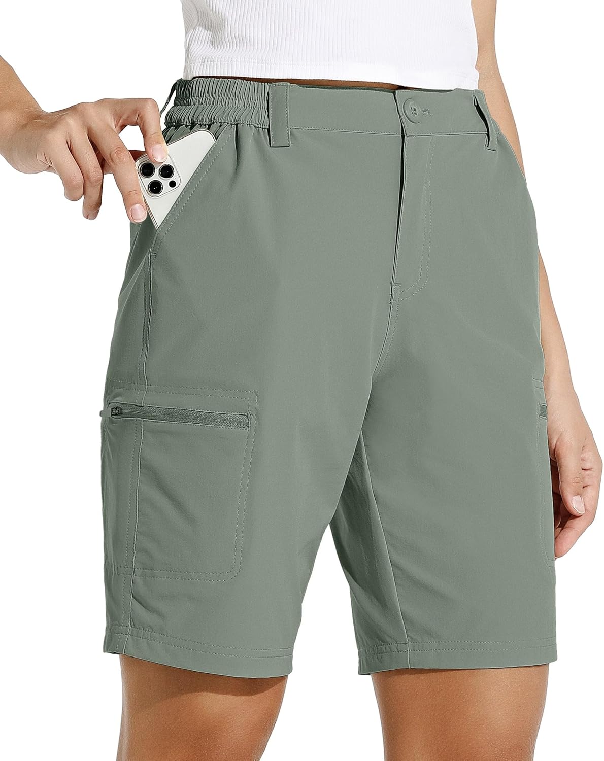 Willit Women's 10in Hiking Cargo Shorts for Active Summer Fun