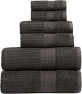 100% Cotton Bath Towel Set 6 Piece - Quick Dry, 600 GSM
