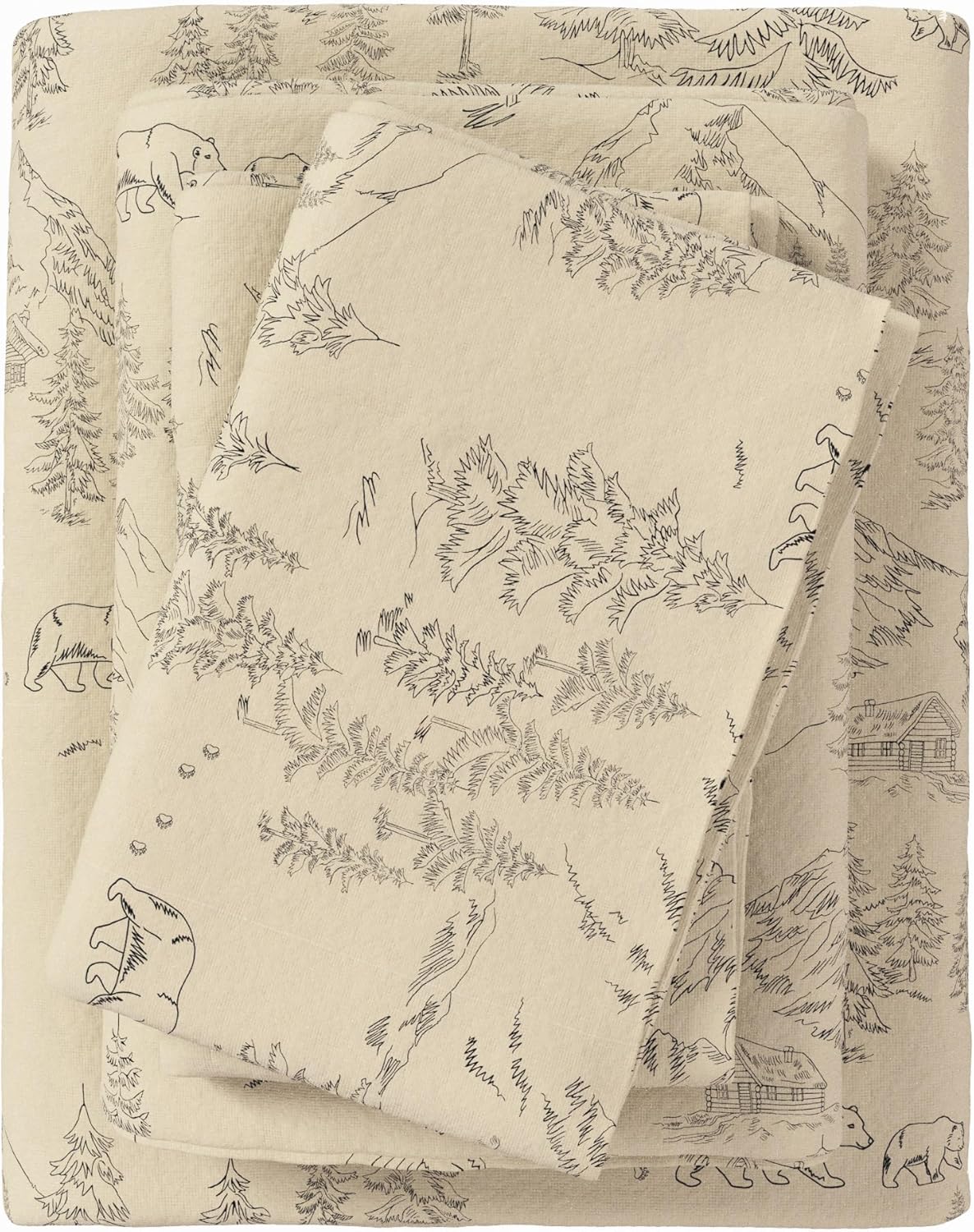 Great Bay Home Flannel Sheet Set King Size - Cozy and Soft