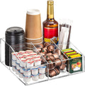 Acrylic Coffee Station Organizer for Countertop - Clear 5-Compartment