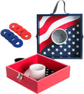 Outdoor Games Wooden Washer Toss Game with 8 Washers - Portable Fun