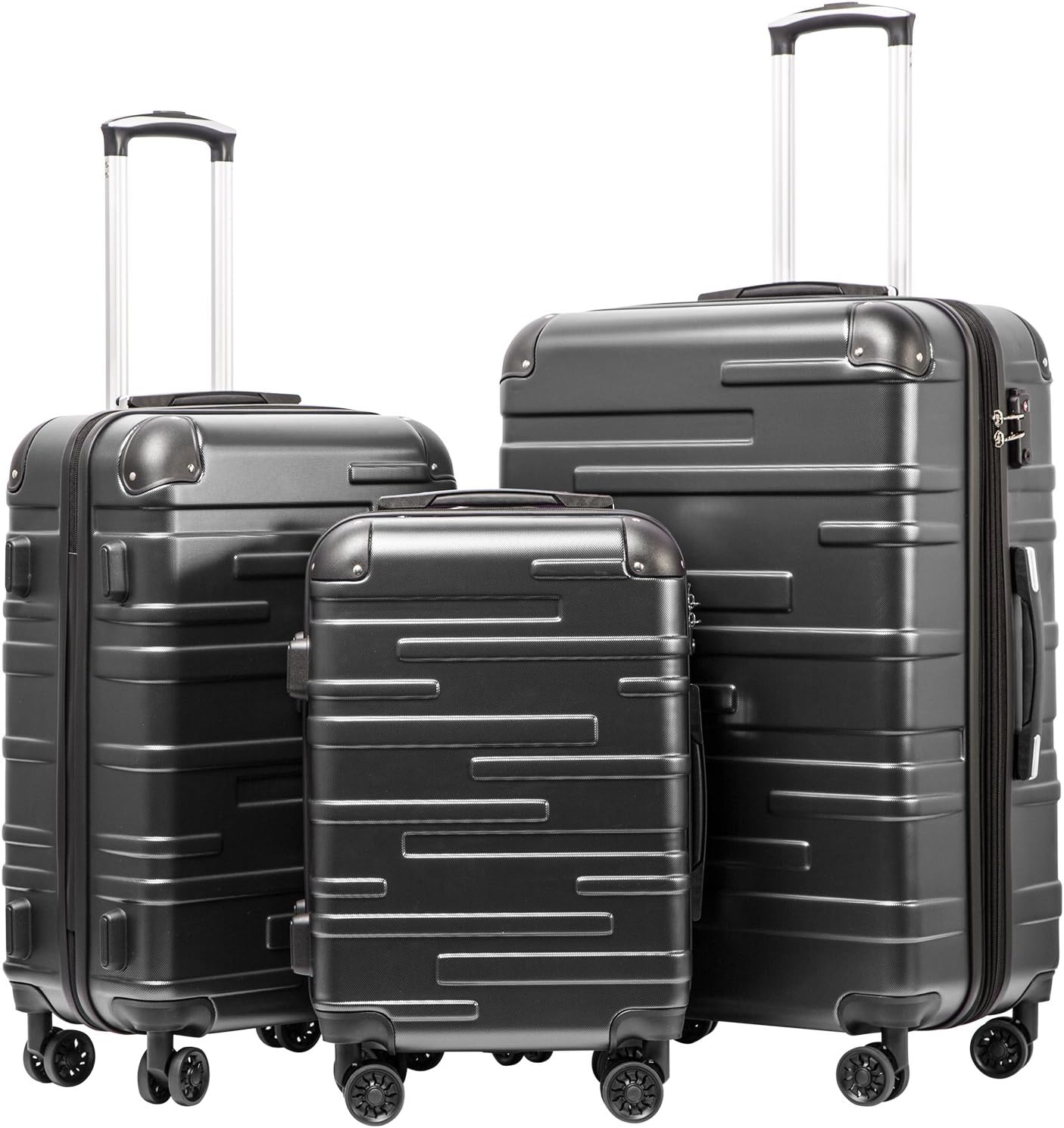 Coolife Expandable Luggage Set with TSA Lock and Spinner Wheels