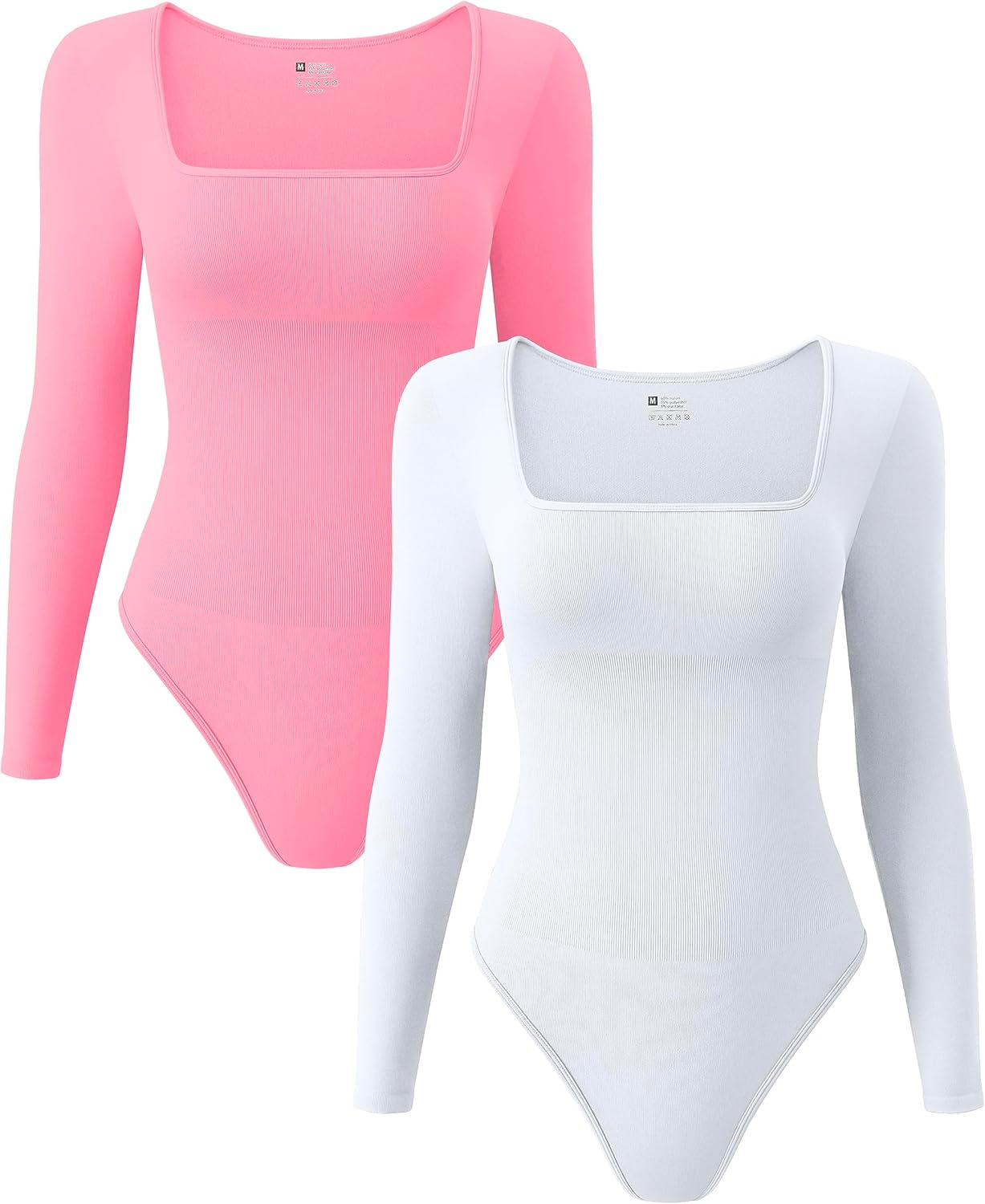 OQQ Women's 2 Piece Bodysuits with Sexy Ribbed Design