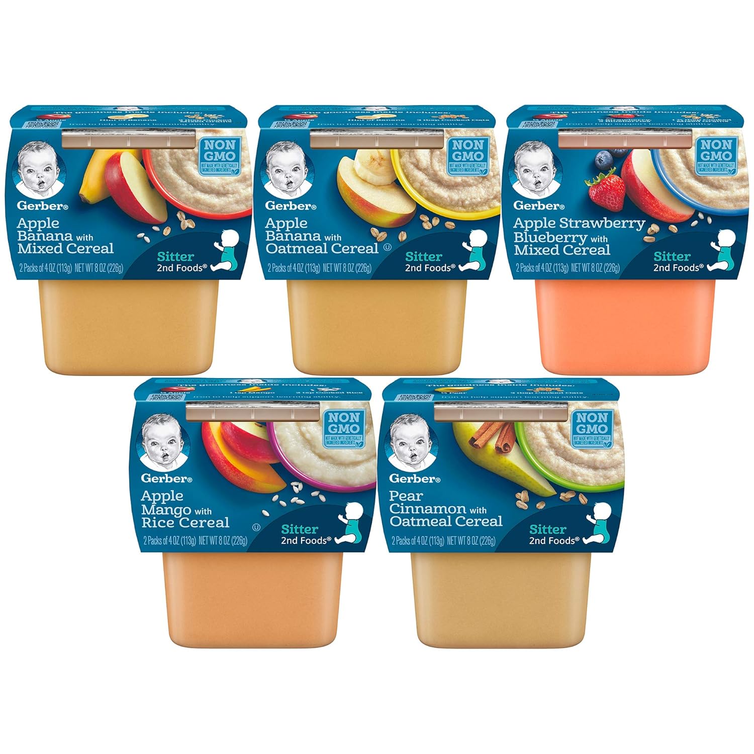 Gerber 2nd Foods Breakfast Cereal Variety Pack for Babies