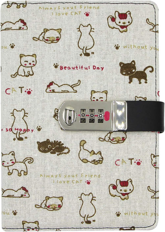 Cute Cat Digital Password Journal - Secure & Stylish A5 Notebook