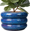 SQOWL Ceramic Pot for Plants 13.5 Inch - Stylish Indoor Planter