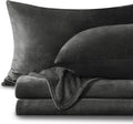 BEDELITE Flannel Sheets Full Size Dark Gray - Extra Plush Fleece Set