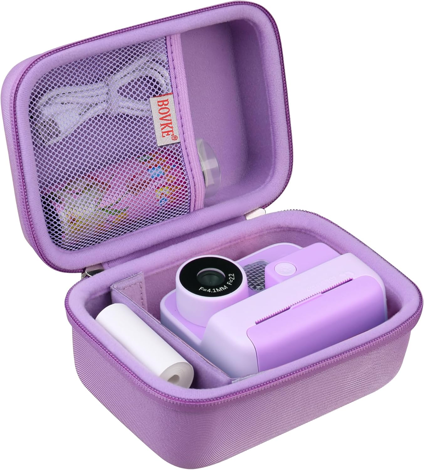 Kid Camera Case with Mesh Pocket - Purple