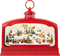 Large Christmas Snow Globes 10.83in Electric Red Light Up - Musical