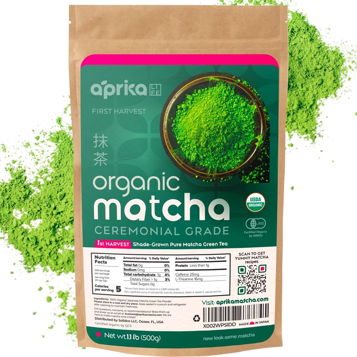 Authentic Japanese Ceremonial Grade Matcha Powder for Energy