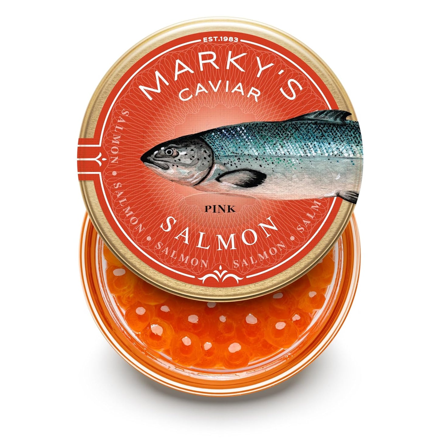 American Pink Salmon Roe Caviar - Wild Caught Delicacy 4 oz