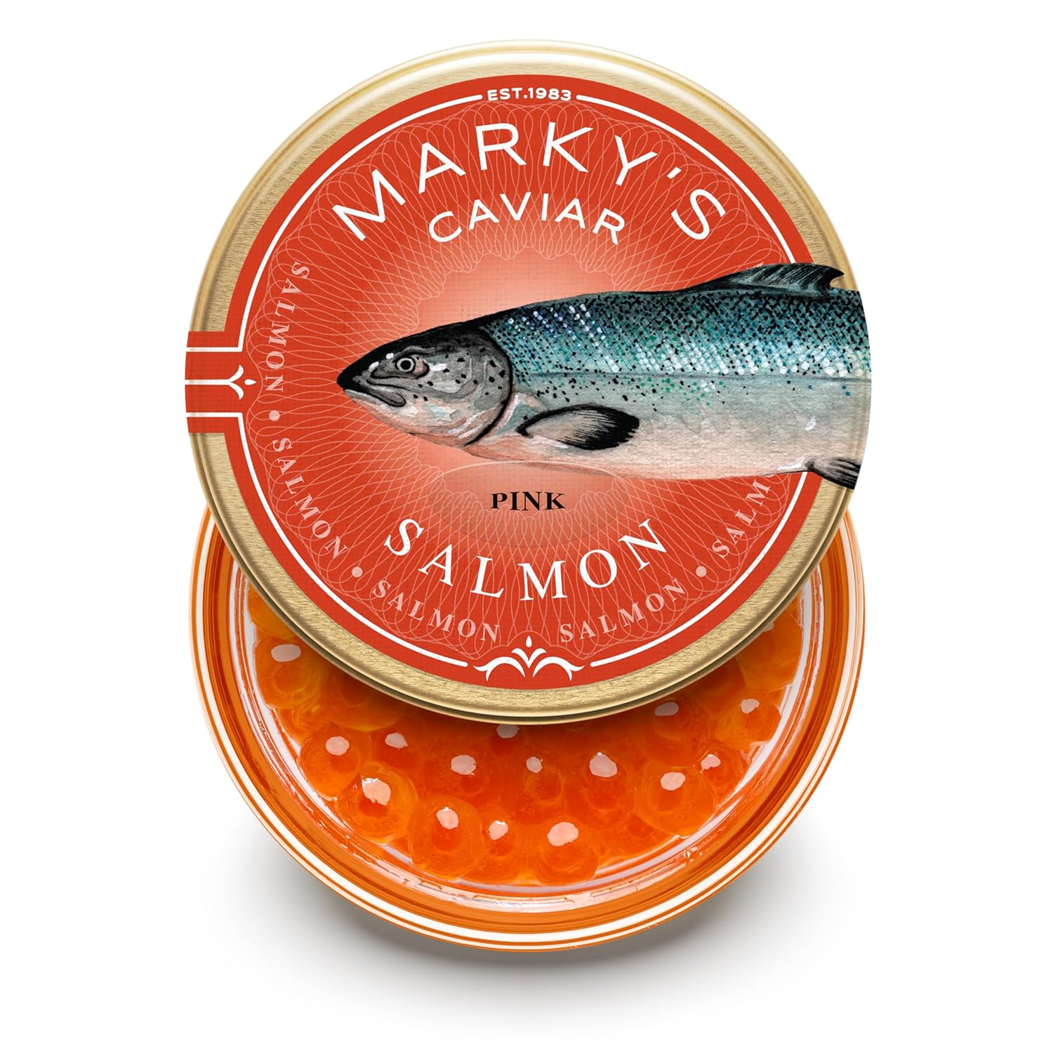 American Pink Salmon Roe Caviar - Wild Caught Delicacy 4 oz