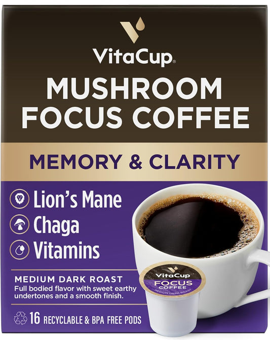 VitaCup Mushroom Pods - Focus & Immunity Boost