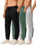 Mens Jogger Sweatpants 3 Pack - True Fit Cotton Fleece Pants
