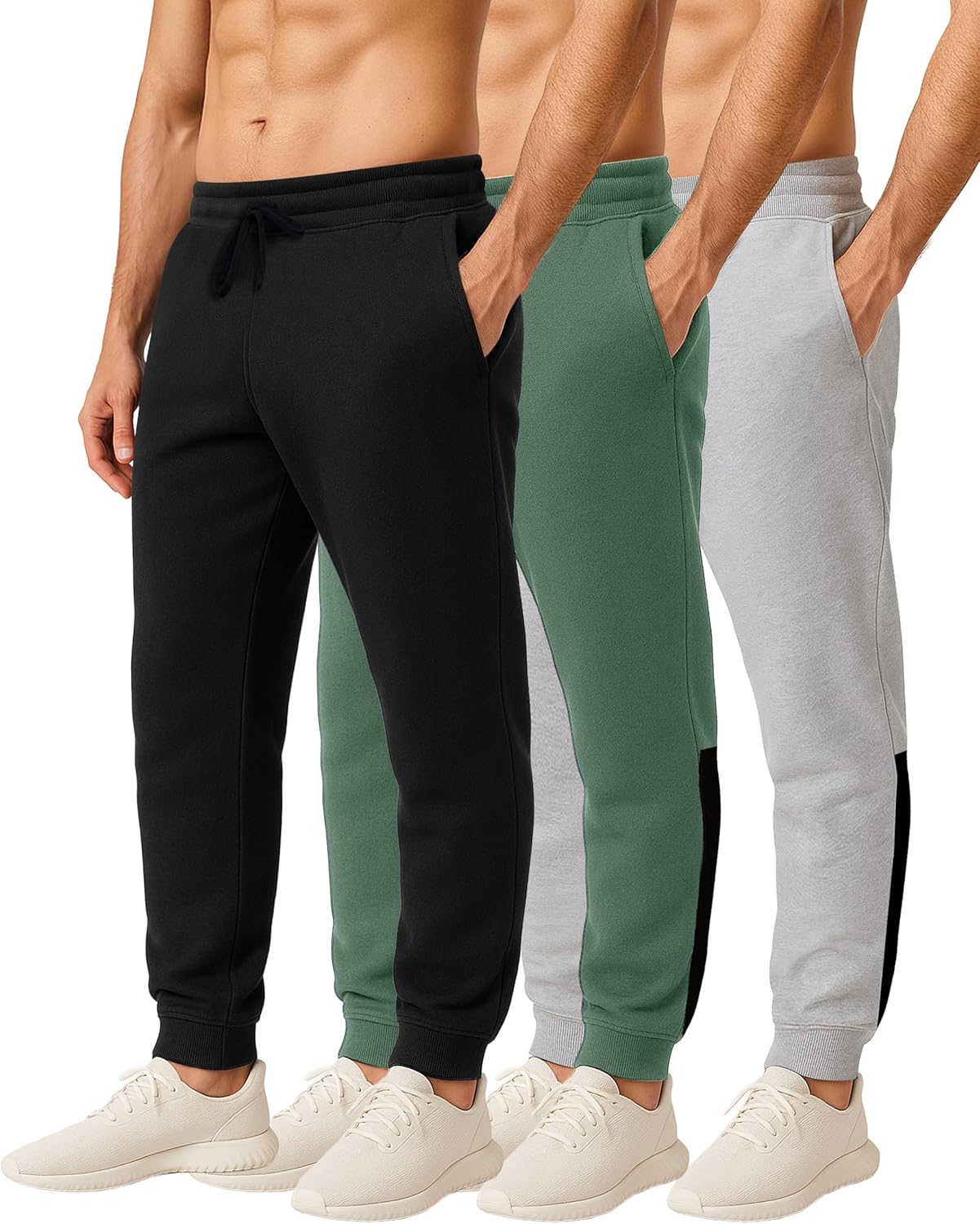 Real Essentials Men's Jogger Sweatpants: Comfort & Style Trio