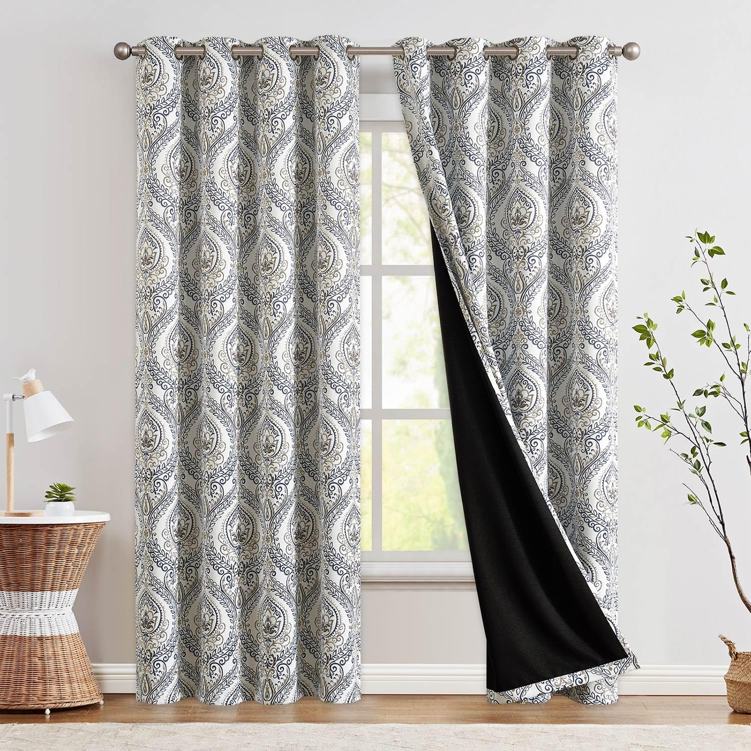 jinchan Blackout Curtains 90 Inch Length for Cozy Bedrooms