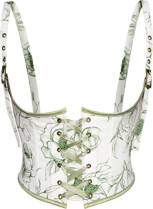 Scarlet Darkness Corset Belt for Women with Floral Lace Design