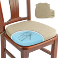 U-Shape Memory Foam Chair Cushions 4 Pack - Linen Seat Pads
