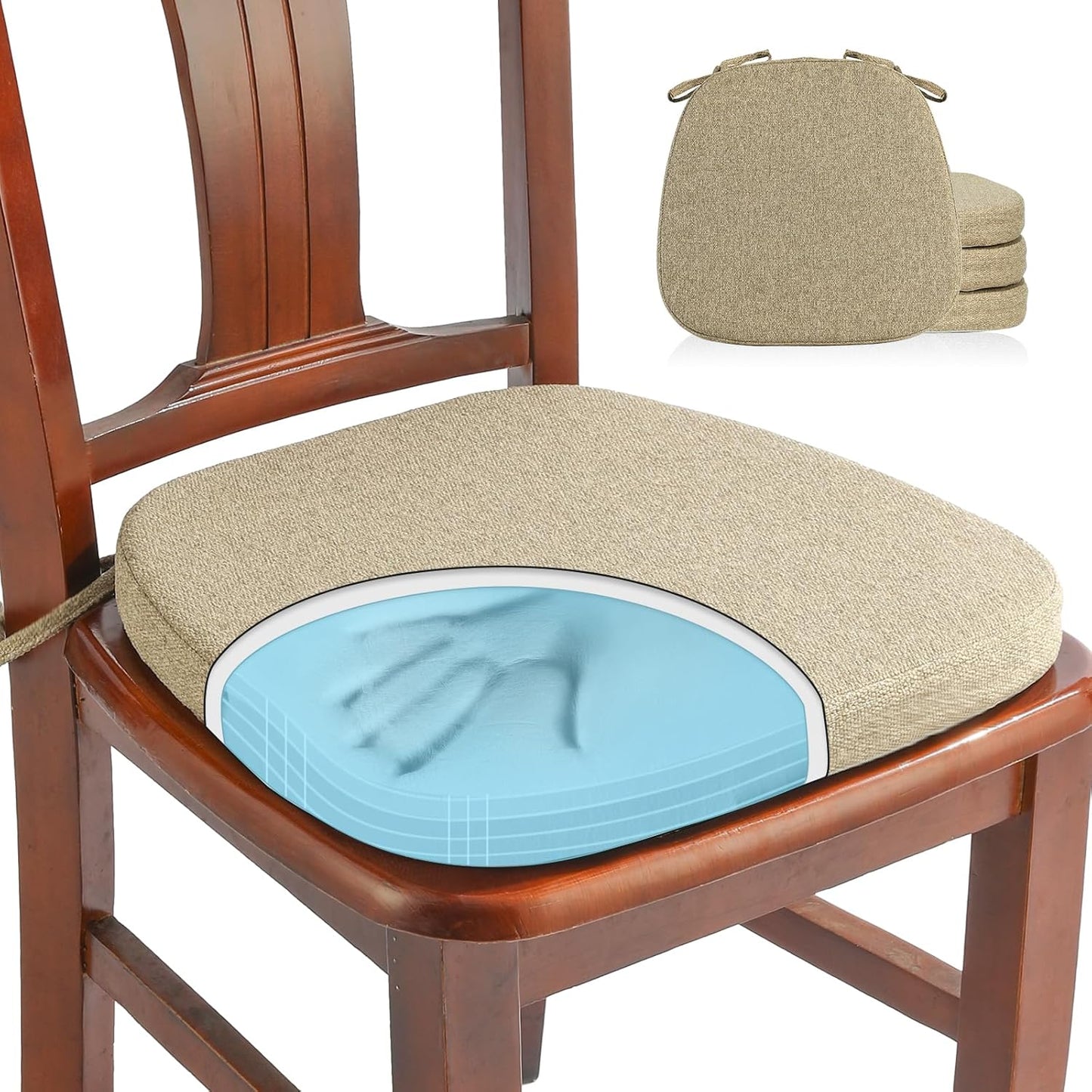 Comfortable Memory Foam Chair Cushions for Dining Chairs Set