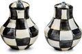 MACKENZIE-CHILDS Enamel Salt and Pepper Shakers - Courtly Check