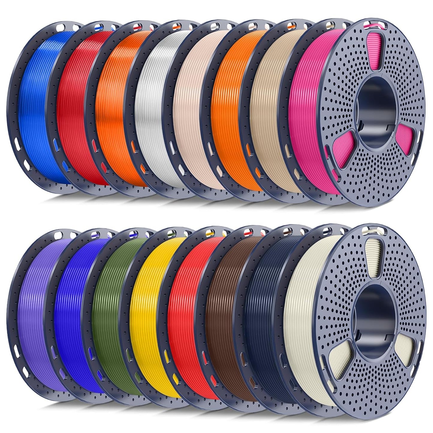 SUNLU PLA+ 2.0 Filament Bundle for Vibrant 3D Printing