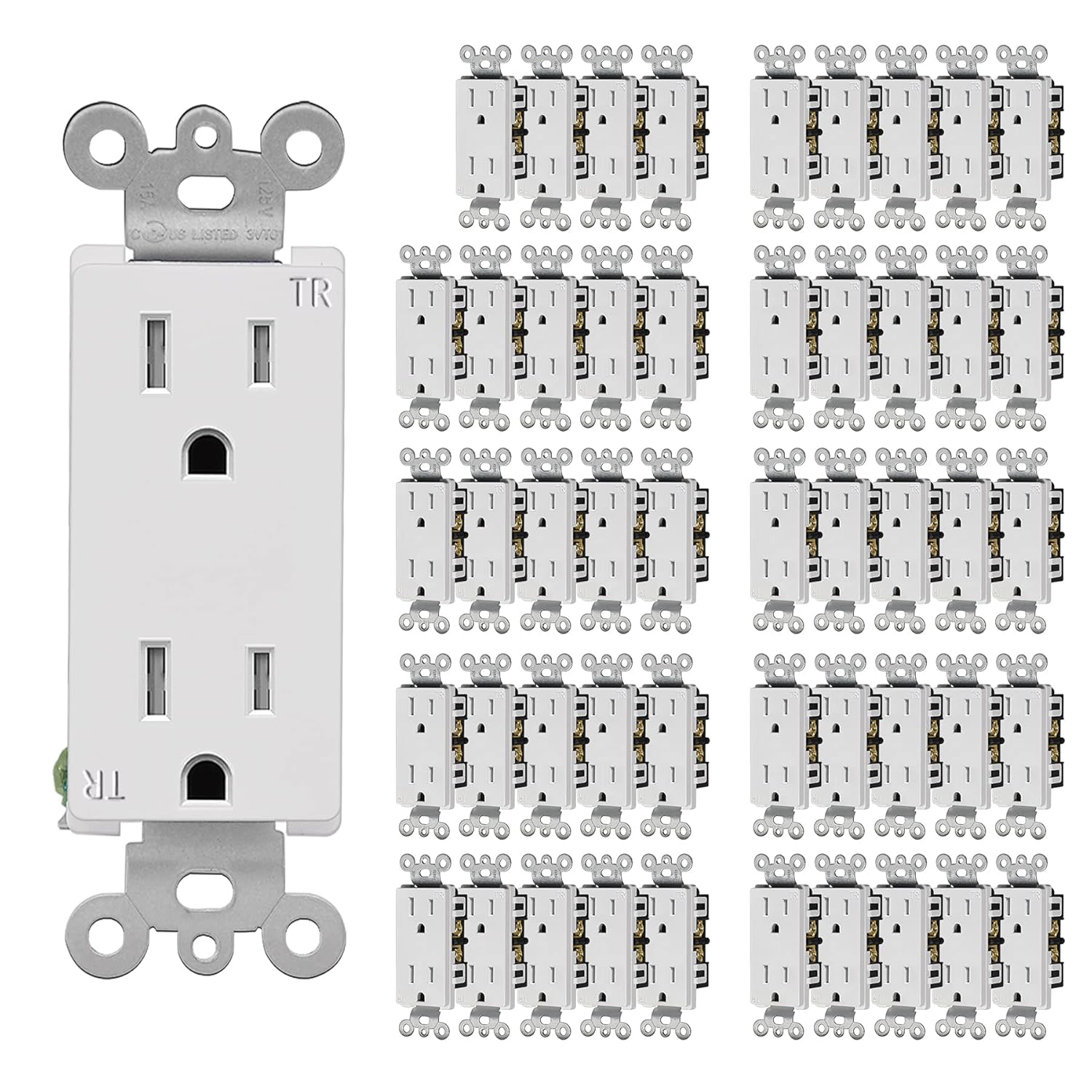 CML 15 Amp Decorator Wall Receptacle Outlet - 50 Pack TR