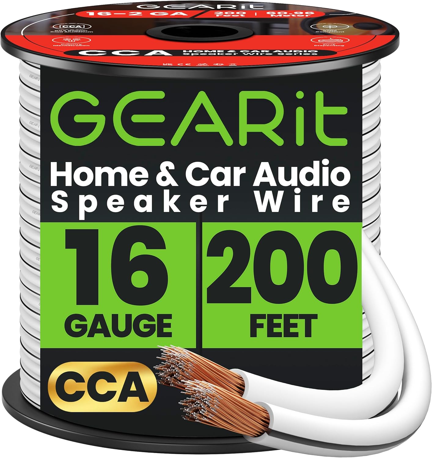 16AWG Speaker Wire for Home Theater and Car Audio Systems