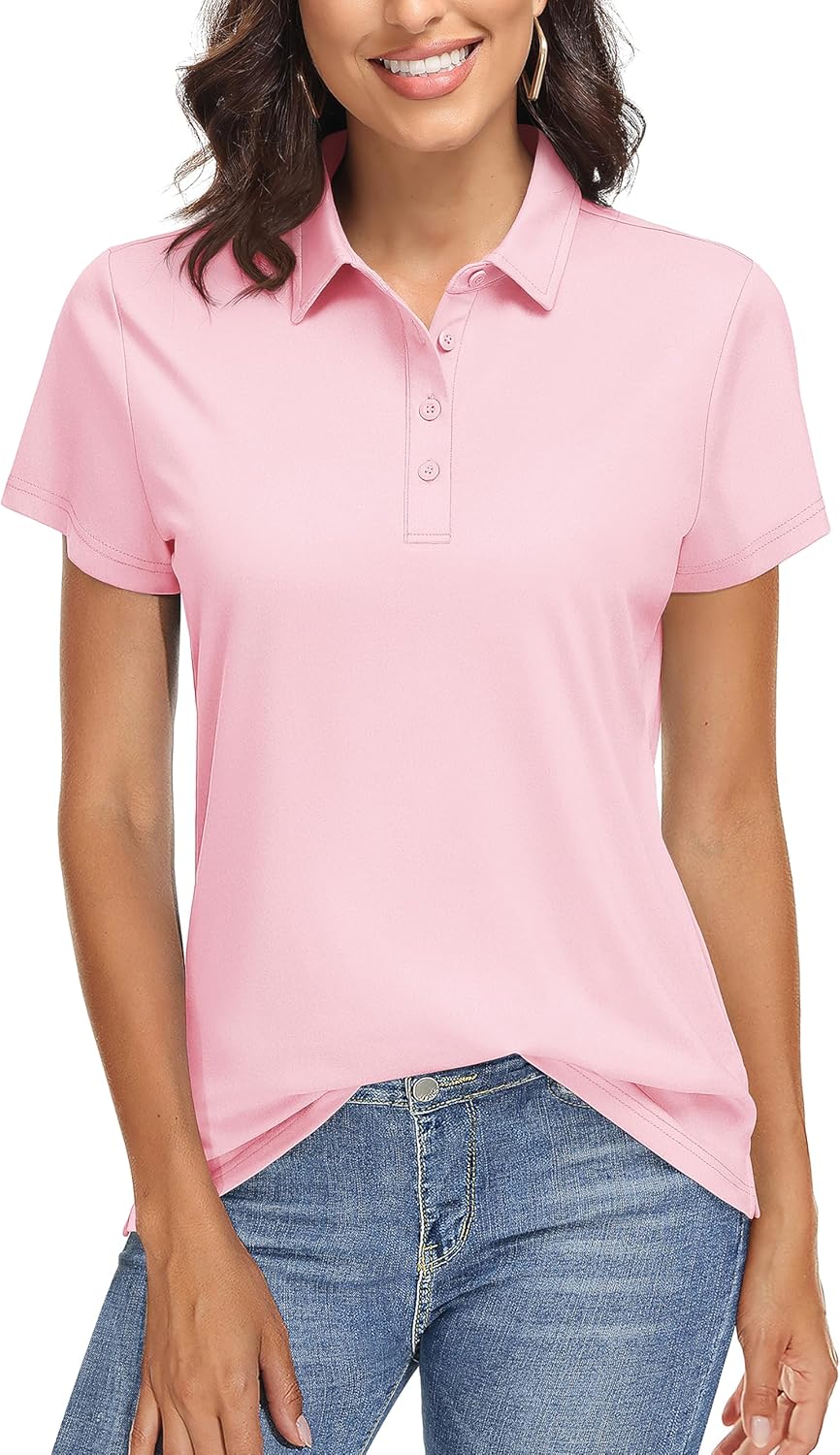 TACVASEN Women's Golf Polo Shirts for Sun Protection & Comfort