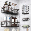 5-Pack Rustproof Stainless Steel Shower Caddy Set - XL Capacity