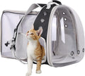 Square Back Extension Pet Backpack Carrier with Clear Bubble Window