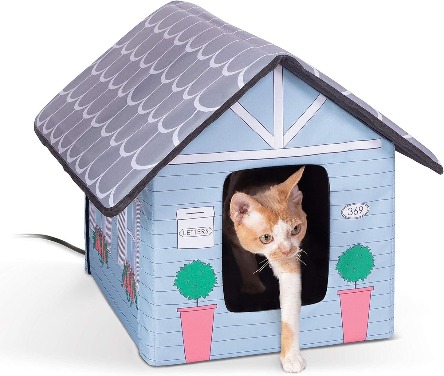 K&H Heated Outdoor Cat House for Winter Protection and Comfort