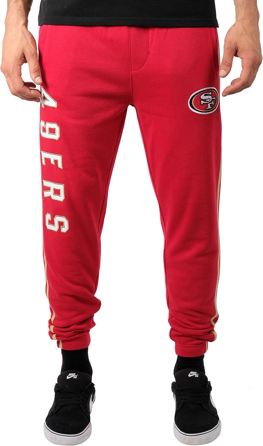 Ultra Game Men's NFL Official Active Super Soft Fleece Joggers