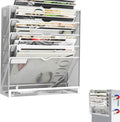 6 Tier Magnetic File Holder Large Capacity Mesh Hanging Organizer