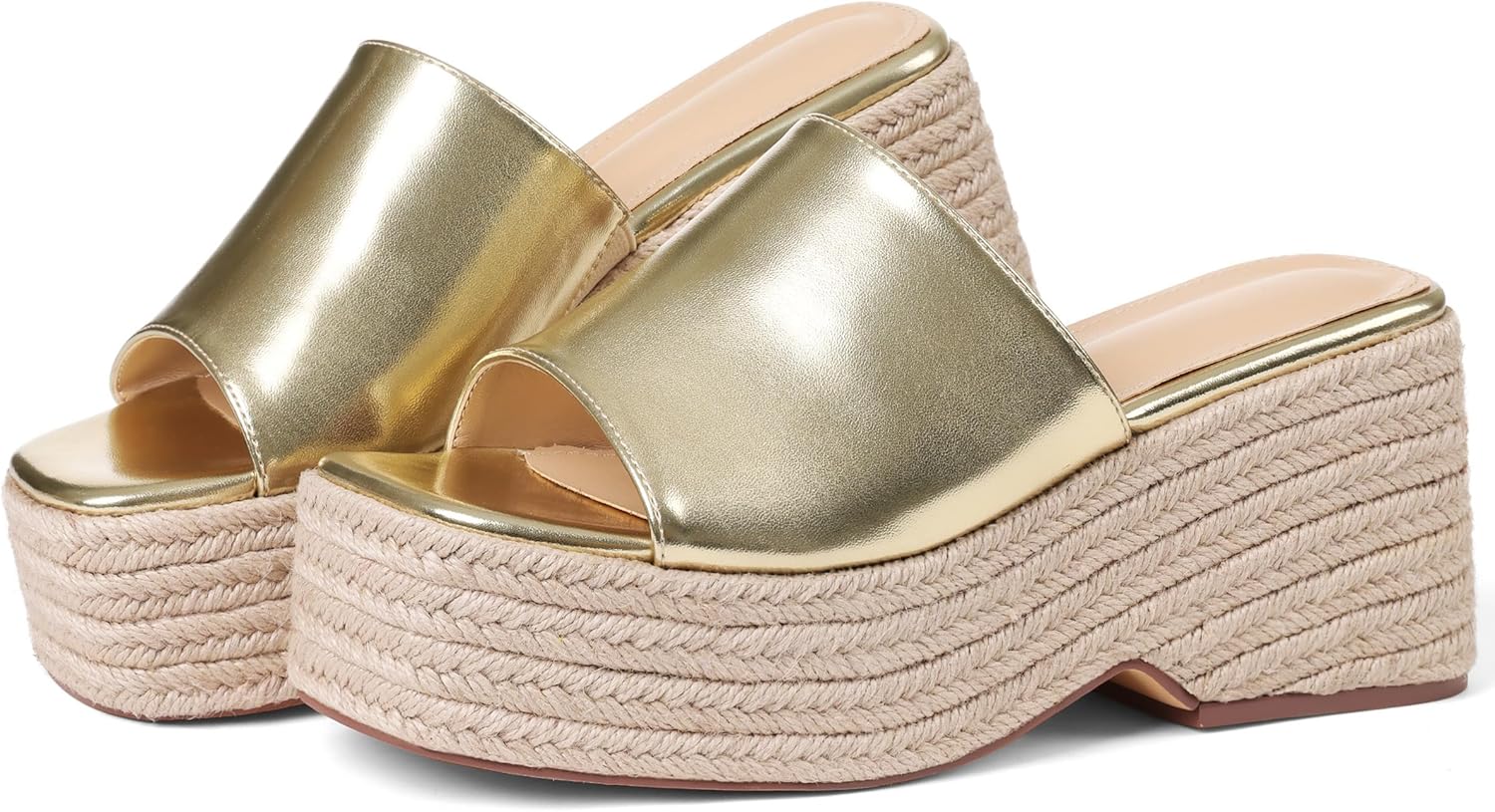 Platform Slip on Espadrille Sandals for Women Summer Wedges