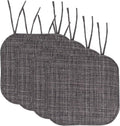 Chair Cushion Memory Foam Pads 16in x 16in 4 Pack - Soft Non-Skid