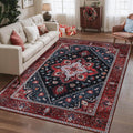Ciicool 3x5 Rug Washable Area Rug - Low-Pile Vintage Medallion