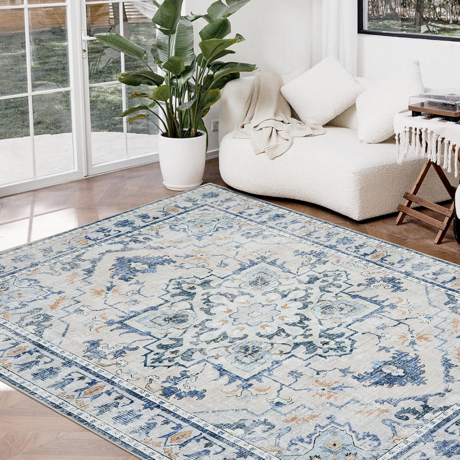 Joydeco 3x5 Area Rugs for Living Room, Vintage Non Slip Rug