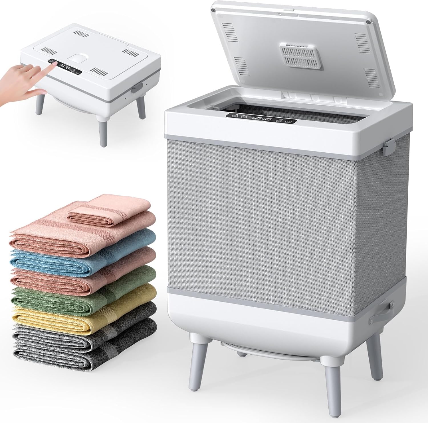Towel Warmer for Bathroom, Large 35L Foldable Design
