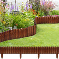 Garden Wooden Fence 12ft x 8in Pine Wood Flower Bed Edging - Durable