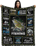 Fishing Blanket Throw 50x60 in - Cozy Novelty Gift for Anglers