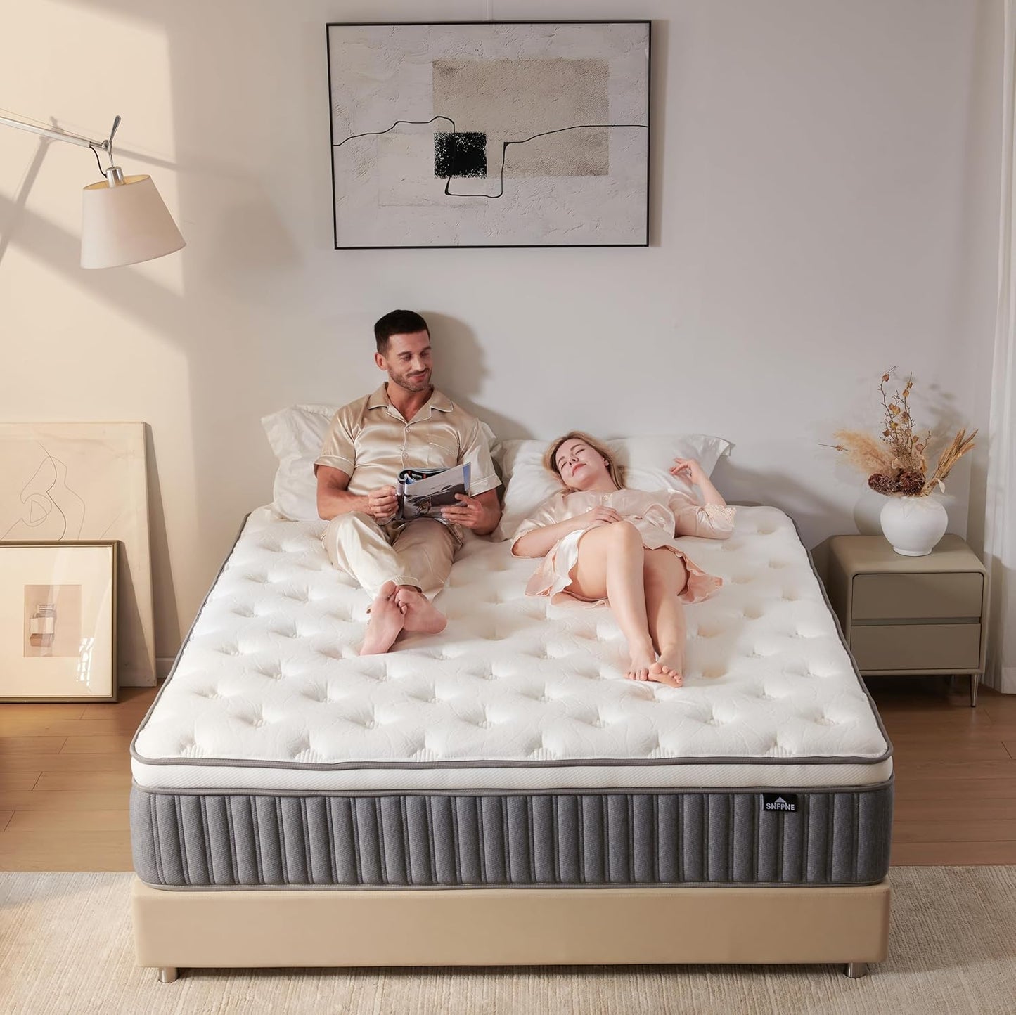 10 Inch Queen Size Hybrid Mattress with Gel Memory Foam Comfort