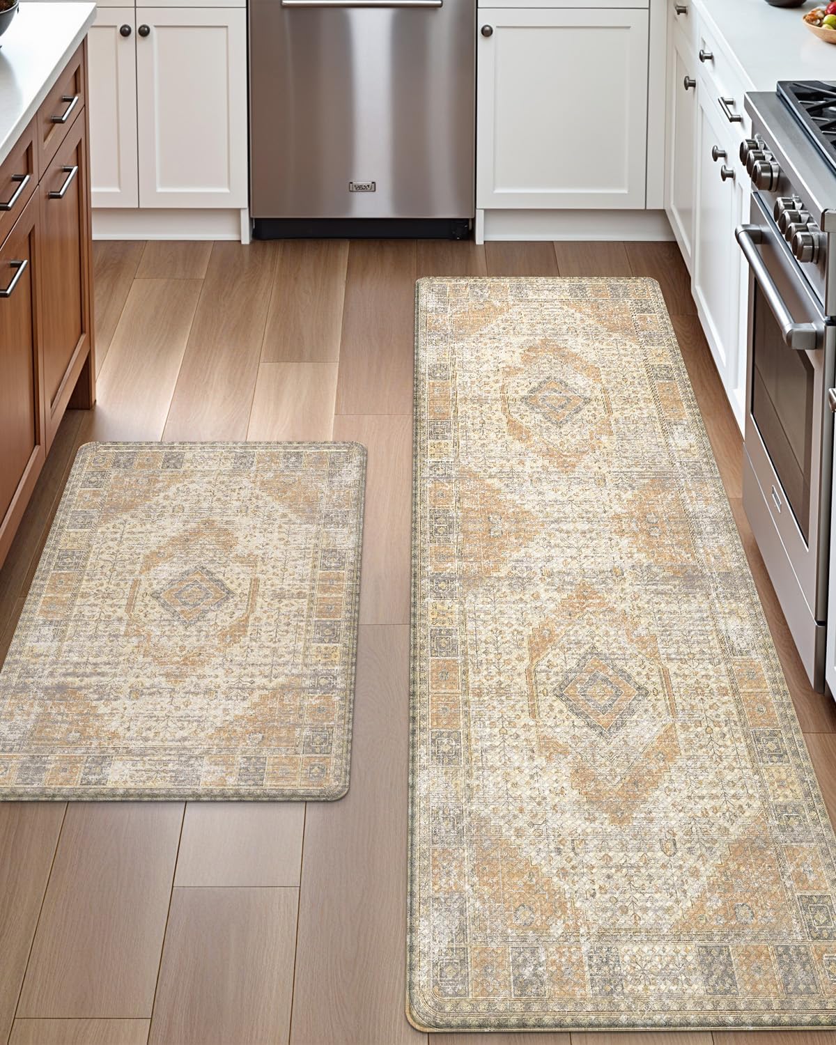 DEXI Kitchen Floor Mats Anti Fatigue Cushioned Runner Rug Set
