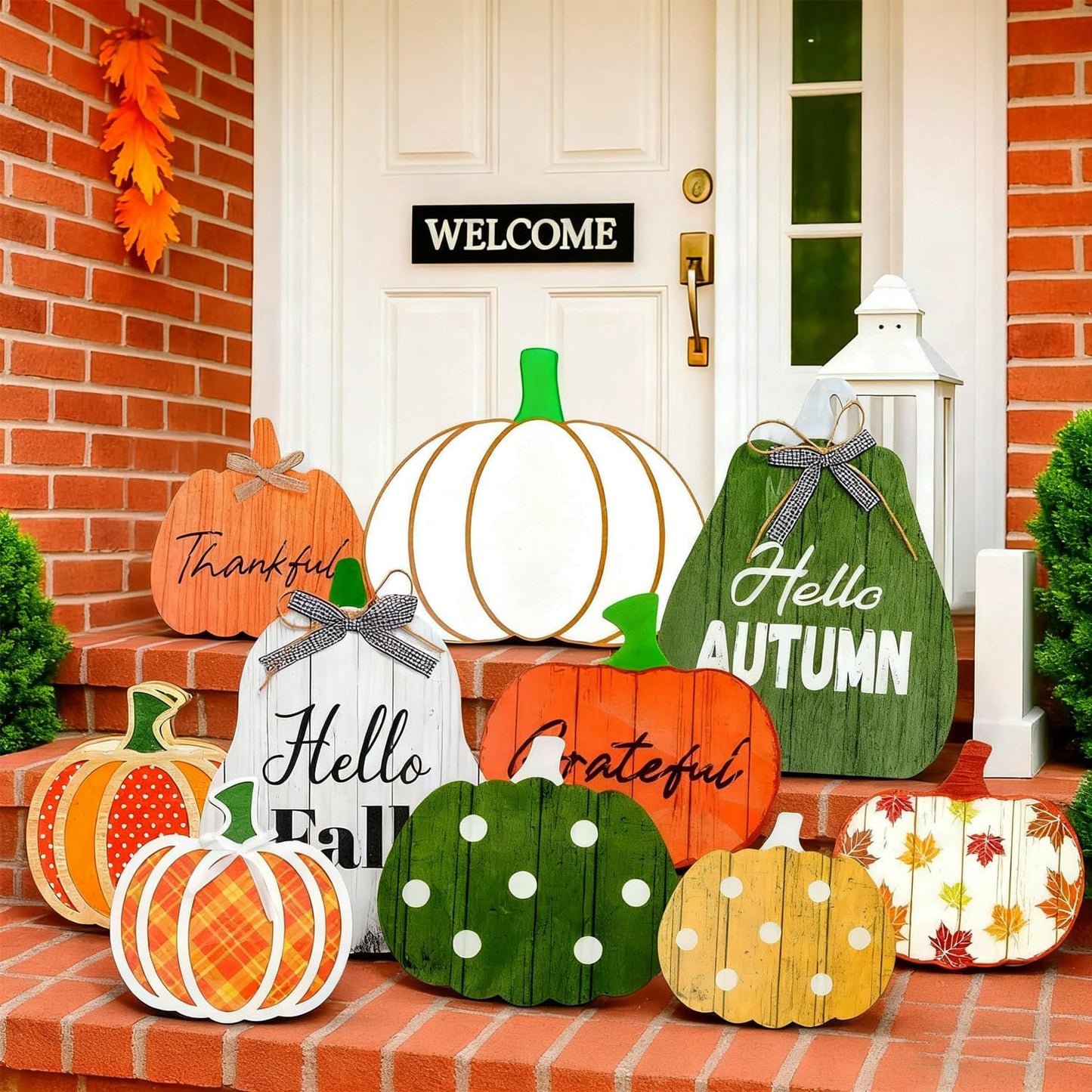 Yookeer 10 Pcs Large Outdoor Fall Decorations for Home