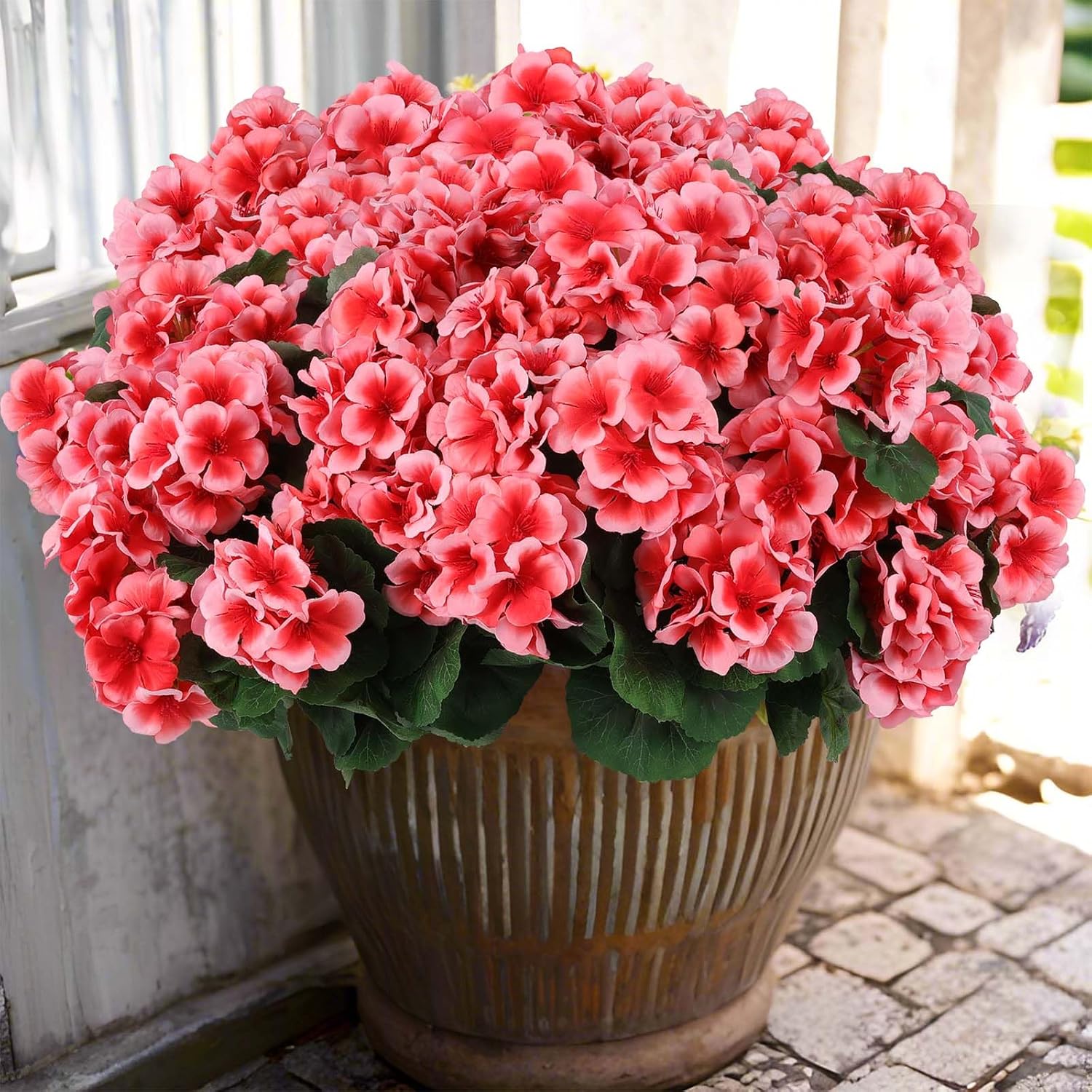 Hananona Artificial Geranium Flowers for Stunning Outdoor Decor