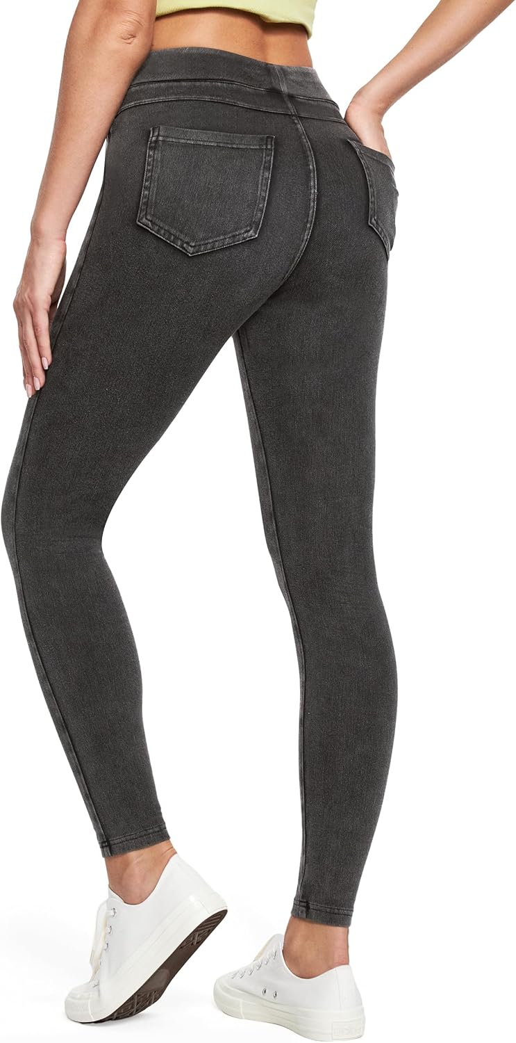 IUGA Stretchy Jeans for Women High Waist Tummy Control Leggings